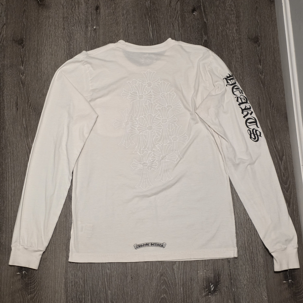 Chrome Hearts White On White Cemetery Longsleeve Mens Medium